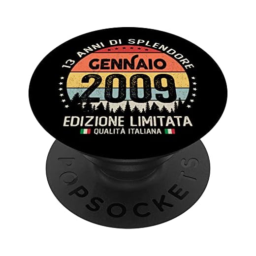 Enero 2009 Regalo Chica Niño 13 años Cumpleaños PopSockets PopGrip Intercambiable