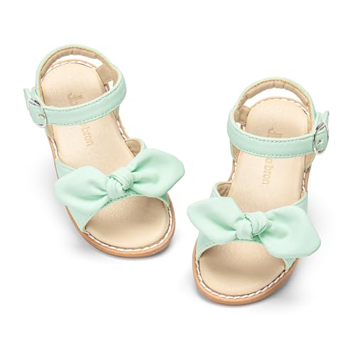 Image of THEE BRON Toddler Girls Sandals Wedding Flower Girl Dress Shoes Open Toe Flats