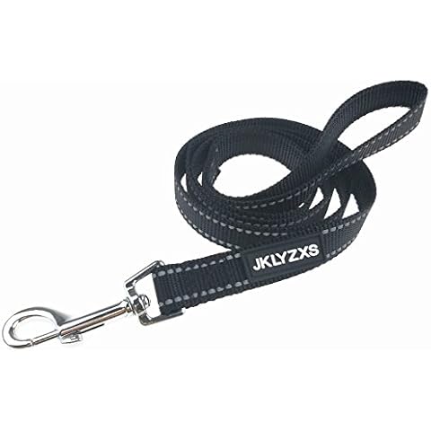 JKLYZXS Reflective Lining Dog Lead,Strong and Durable Leash for Puppy and Medium Dog (M: 2cm Width, Black) Cover