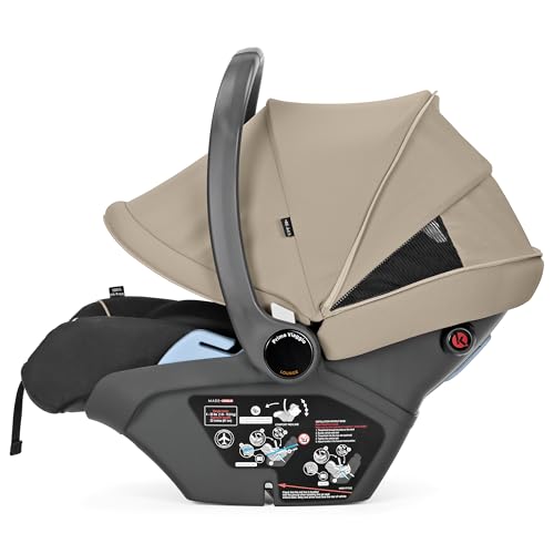 Image of PEG Primo Viaggio Lounge - Rear Facing Infant Car Seat - Vanilla Blend | Reclining Rear Facing Infant Car Seat, Includes Base with Load Leg & Anti-Rebound Bar, for Babies 4 to 30 lbs, Made in Italy