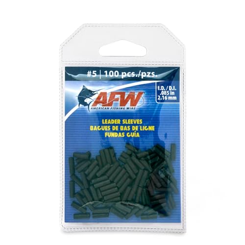 AFW American Fishing Wire Single Barrel Crimp Sleeves, Size #5/.085