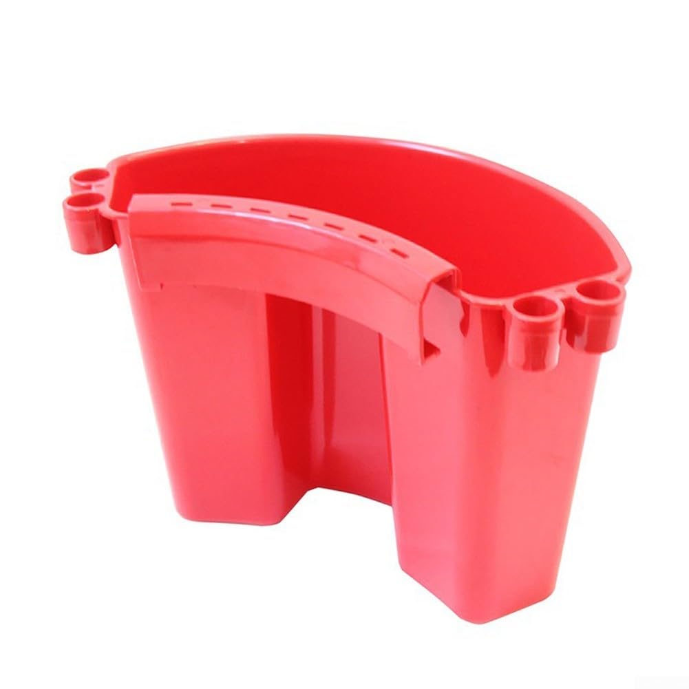 Car Wash Bucket Organizer External Hanging Storage For Towels Brushes And Mitts Auto Detailing Tool Holder Black(Red)