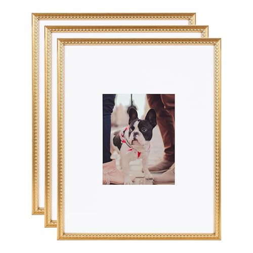 Kate and Laurel Adlynn Rectangle Beaded Picture Frame Set of