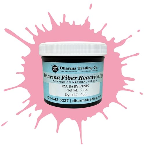 Dharma Fiber Reactive Procion Dye - The #1 Dye for All Natural Fibers & Fabrics. Vibrant, Permanent Colors Trusted by Professionals & Hobbyists Since 1969 ((DT1686) 12A : Baby Pink, 2 oz.)