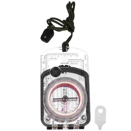 Brújula plegable ajustable Alipis con regla para mapas miniatura 1
