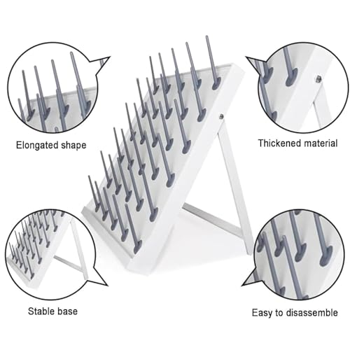 Escurridor de cristalería de Laboratorio con Ganchos Desmontables, diseño Plegable para un Secado eficiente de Utensilios de Laboratorio y Ahorro de Espacio.