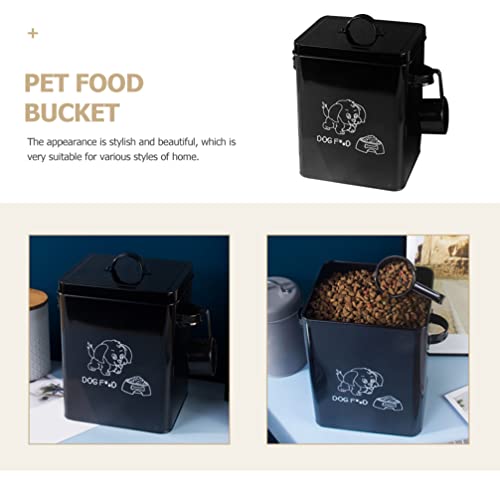 Grain Bin Containers Airtight Pet Food Storage Container: Iron Dog Food Container Farmhouse Style Storage Bins Food Bucket For Dogs Cats Birds Cereal Sealed Containers #TOP7