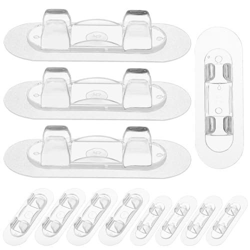 Baluue Sujetacables Autoadhesivos Transparentes Tamaño Pequeño y Grande 30 Piezas Clips para Fijar Cables Eléctricos Carga Organizador de Cables para Hogar y Oficina Gestión Segura
