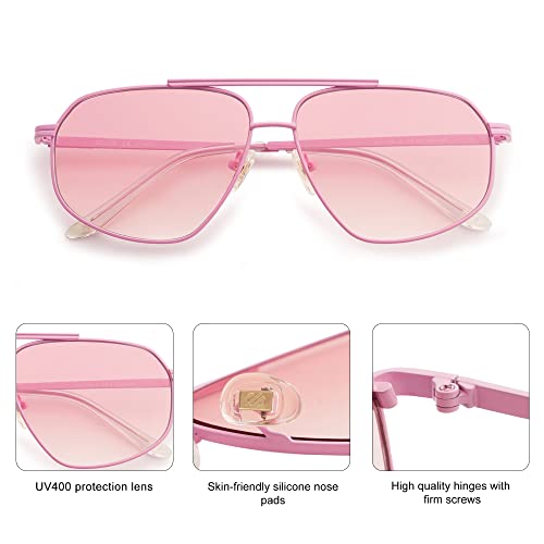 Image of SOJOS Retro Hexagon Aviator Sunglasses for Women Men Trendy Vintage UV400 Protection Shades SJ1200