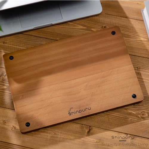 Shinpuru Bandeja masculina premium de madeira com incrustação de couro – Mesa de cabeceira e organiz