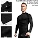 LANDUNSI 2 Pack Mens Mock Turtleneck Compression Shirt Football Long Sleeve Sports Undershirt Athletic Running Baselayer