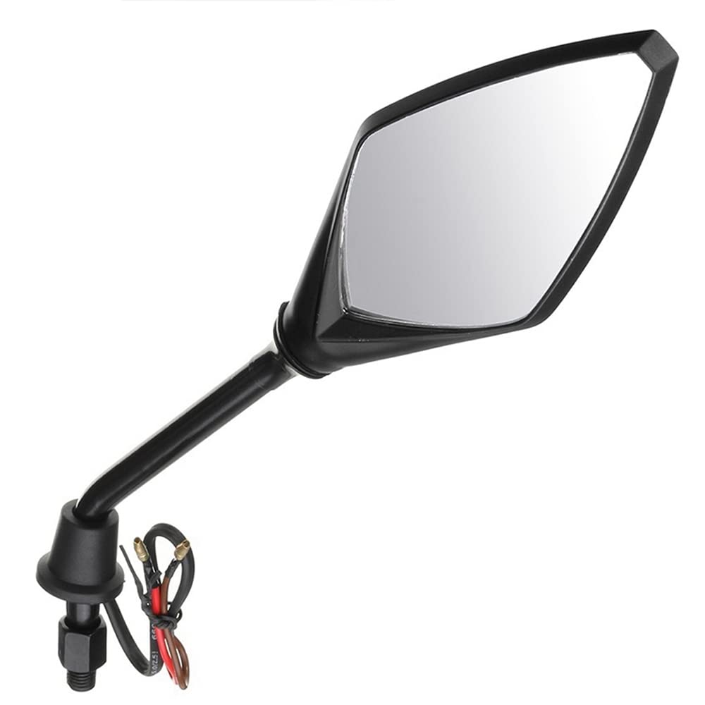 Rétroviseurs de moto Riloer, fer, rétroviseurs de moto en ABS avec verre haute définition, rétroviseur de moto à boulon de 10 mm avec clignotant