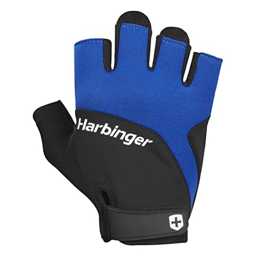 Harbinger Training Grip Weightlifting Workout Gloves 2.0, X-Large, Blue