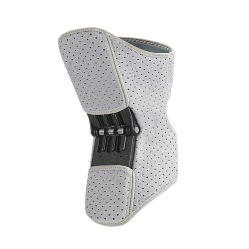 Image of Knee Protection Booster Joint Support Spring Stabilizer | Running Training, Silver Gray, Enhanced Support and Stability