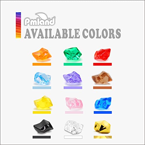 Pmland Clear Acrylic Ice Rocks Crystals Gems - 1 Inch Length 3 Lbs Bulk Bag For Vase Filler Table Scatter Party Wedding Arts Crafts Decoration Display Idea #TOP7