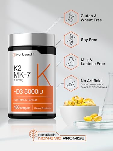 Horbäach Vitamin D3 K2 Softgels