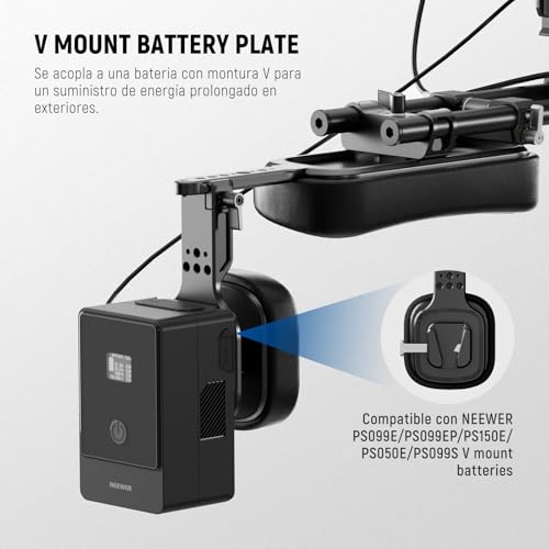 Soporte de Hombro de Cámara NEEWER con Resorte Autoajustable y Placa para Batería V-Mount 5