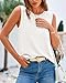 BTFBM Women's Sleeveless Sweater Vest 2026 Summer Crew Neck Ribbed Knit Lightweight Pullover Casual Loose Fit Tank Tops(White, X-Small)