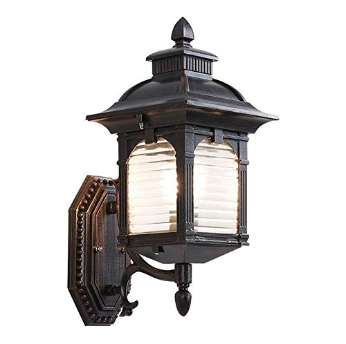 Lumière murale externe en métal pour jardin et cour, luminaire rétro étanche avec douille E27