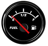 DunkTeam 52mm(2") Marine Fuel Level Gauge Electric Boat Fuel Level Meter Gas Fuel Tank Meter 0-190 o