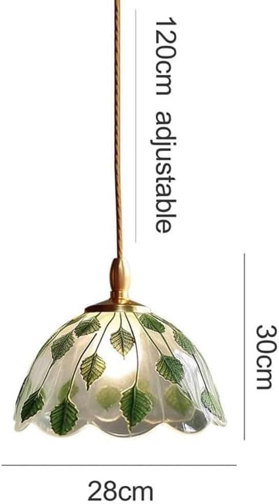 Suspension en verre rétro en verre soufflé d'artisanat