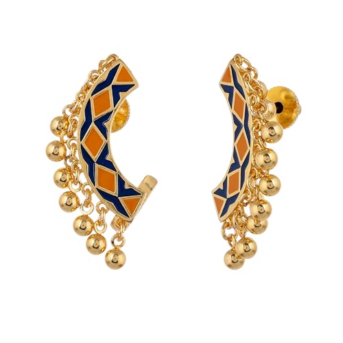 Image of Voylla Zulu Neema Enameled Ear Cuff