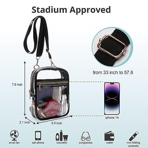 Stadium Approved Crossbody Purse for Women - Clear Stadium Bag for Sporting Events, Concerts3