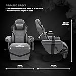Respawn 900 Gaming Recliner - Video Games Console Recliner Chair, Computer Recliner, Adjustable Leg Rest and Recline, Recliner with Cupholder, Reclining Gaming Chair with Footrest - Gray Fabric - Image 3