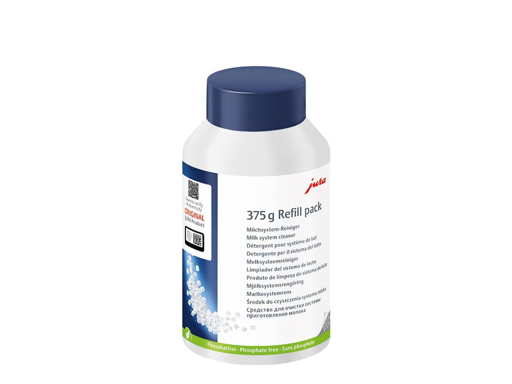 JURA Original - Mini Tablets for Milk System Cleaning for 125 Cleanings - TÜV-Certified Hygiene - 375 g Refill Bottle - 24332, White