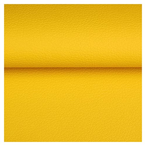 Simili cuir au mètre imperméable pour rénovation fauteuil et veste de moto jaune