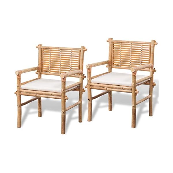 Balkonmöbel Bambus Balkon Sitzgruppe 2 Personen Balkonset Bistro Set Gartenmöbel Gartenstuhl Balkonstuhl Terassenstuhl Beistelltisch Gartengarnitur Gartengruppe Terrasse Garten – Bild 6