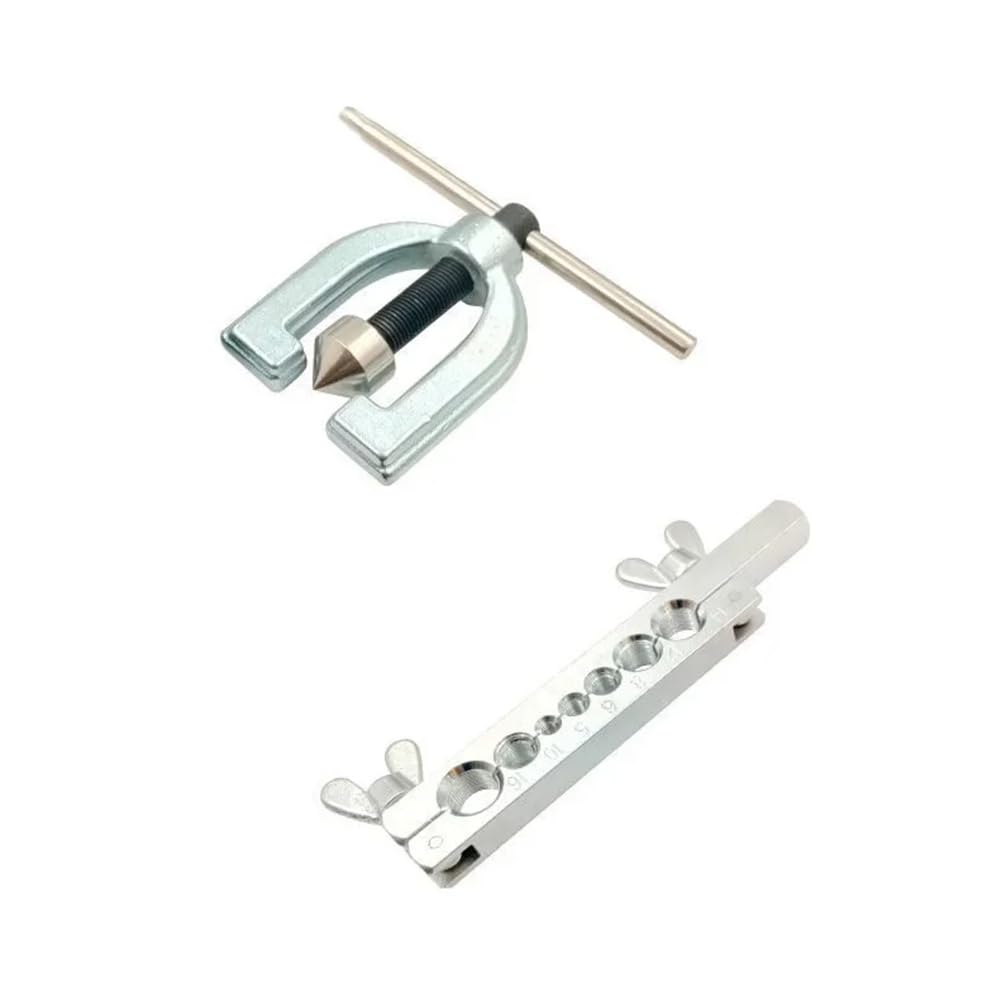 Kit de Herramientas para Abocardar Tuberías Dobles para Reparación de Frenos y Plomería con Doblador de Cobre y Latón