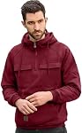Hello MrLin Black Hoodie for Men Tactical Sweatshirt Quarter Zip Cargo Pullover Hoodies Workout Men Fashion Outdoor Hoodie