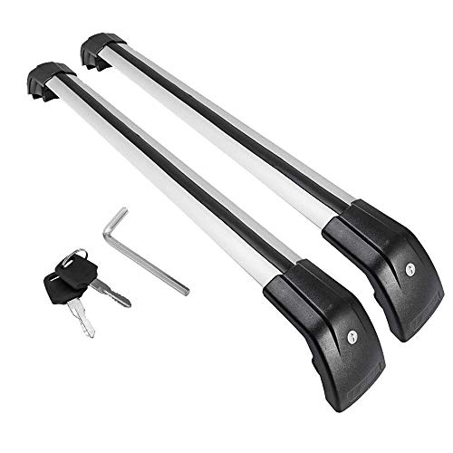 MotorFansClub Roof Racks Crossbars Fit for Compatible with BMW X5 F15 2014-2018 Lockable Baggage Luggage Racks Roof Rail Cross Bar (2 PCS) - Thumbnail 3