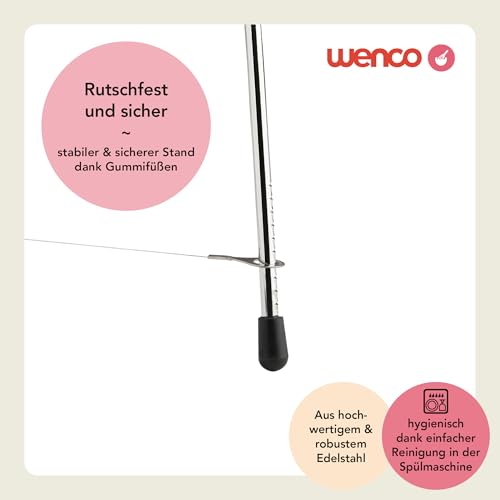 Miniatura 5 de Wenco Cortador De Fondos Para Tartas Cortador De Base Para Tartas Uniforme Multietapa Ajustable Acero Inoxidable 24-30 Cm De Diámetro, Herramienta De Corte Precisa Para Capas Perfectas De Tartas