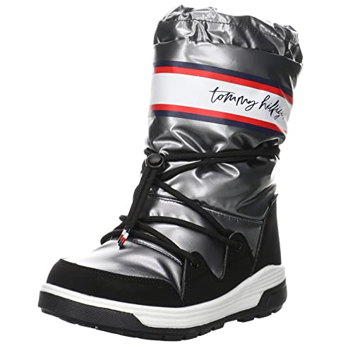Tommy Hilfiger Winterstiefel Synthetik gemustert Snow Boots dark silver...