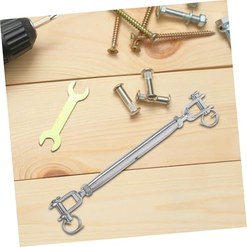 STOBAZA 2 piezas Tensores de Acero Inoxidable para Cable, Ajustadores de Tornillo para Tensión de Cuerda y Tensado de Tendederos miniatura 7