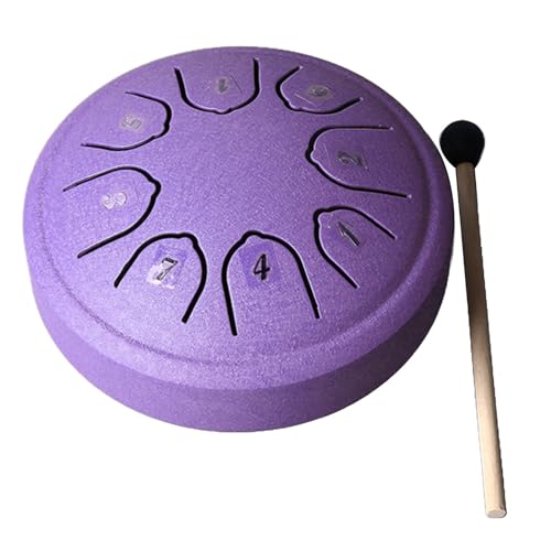 SUNGOOYUE Tambour de Langue en Acier au Carbone, Instrument de Percussion 13 Notes avec une qualité Sonore Supérieure, Conception Facile à Transporter pour la Méditation, le Yoga, la (PURPLE)