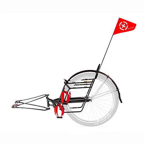 Fahrradanhänger Einrad Extrawheel Unisex-Adult, Schwarz, 26 Zoll