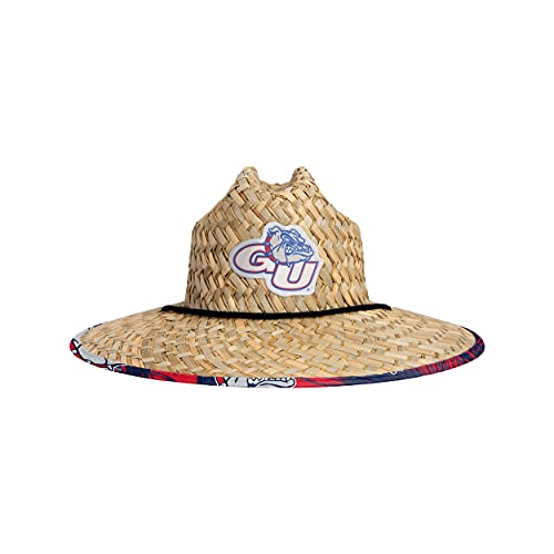 Image of FOCO Men's NCAA College Team Logo Floral Straw Sun Hat