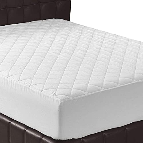 DreamNights Quilted Super King Mattress Protector Fitted Mattress Pad 40cm Extra Deep Pocket Mattress Topper Anti Allergy and Breathable White, Mattress Cover, Matress Protector
