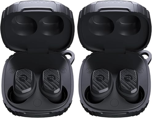Raycon Impact Earbuds Military-Grade Impact Resistant, IP67 Bluetooth Earbuds with Stereo Sound, 90 Hours of Battery Life, Active Noise Cancellation (Black) (Pack of 2)