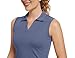 MathCat Women's Sleeveless Golf Shirts UPF 50+ Quickly Dry Tennis Polo Lightweight Sports Athletic Tank Tops Gray Blue
