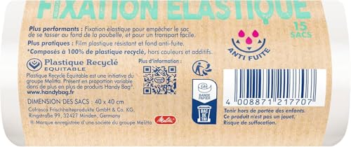 Sac Poubelle Pour Salle De Bain Avec Fixation Élastique Handy Bags Les 15 Sacs - vue 5