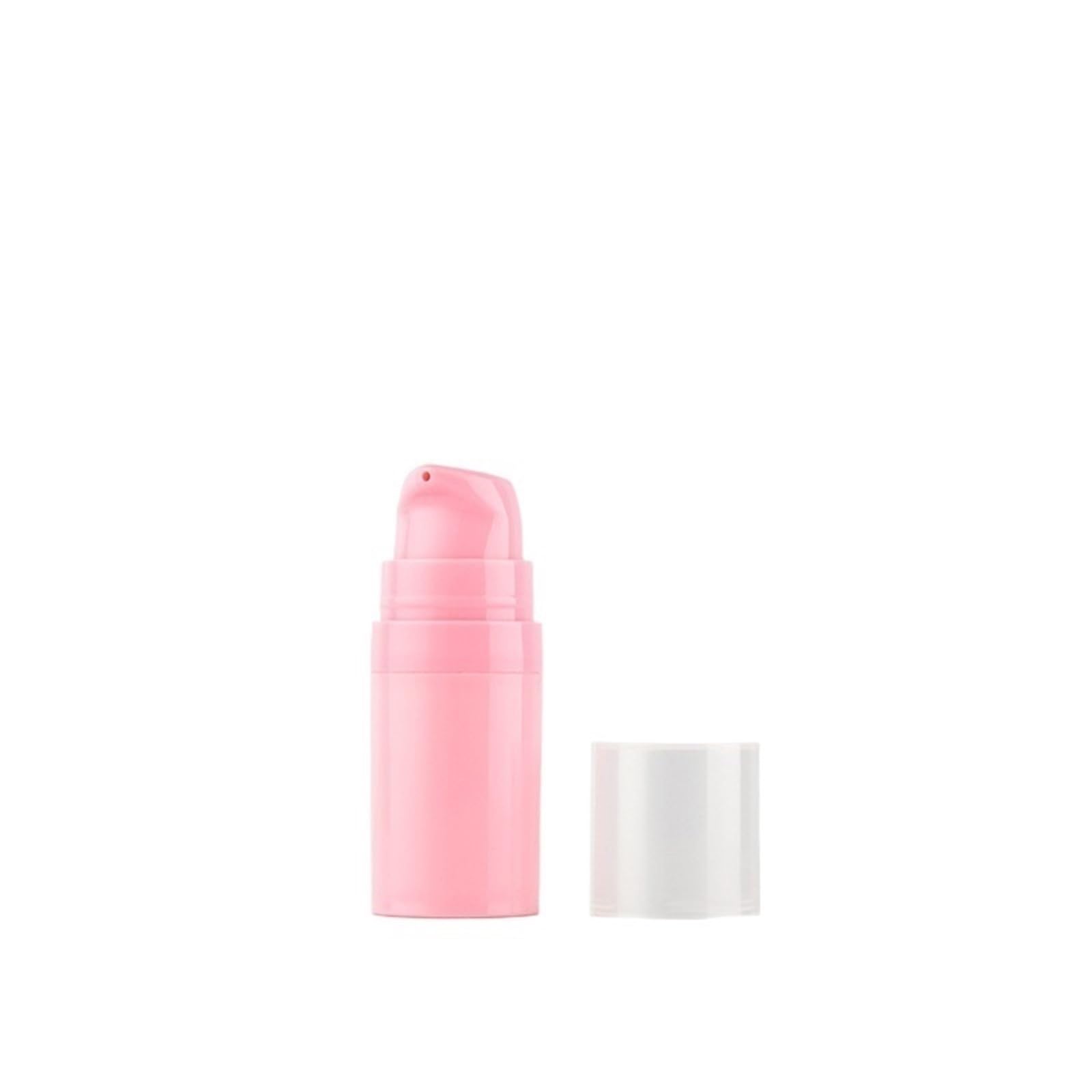 SKPVPOKOYL Leakproof Plastic Empty Travel Size Bottles Containers Pump Bottle Refillable Airless Toiletries Container Cosmetic 5ml 10ml 15ml(Pink 5ml)