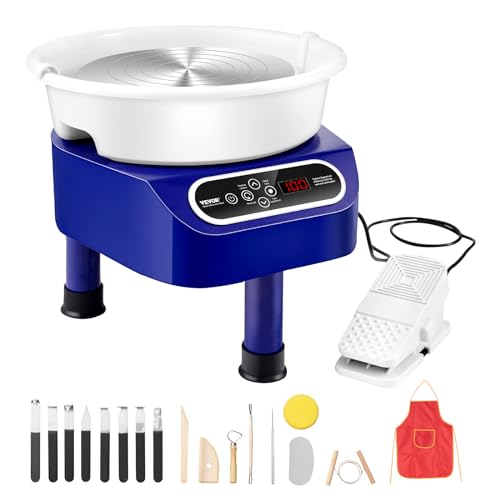 VEVOR YT-01 Töpferscheibe, Blau, 25 cm
