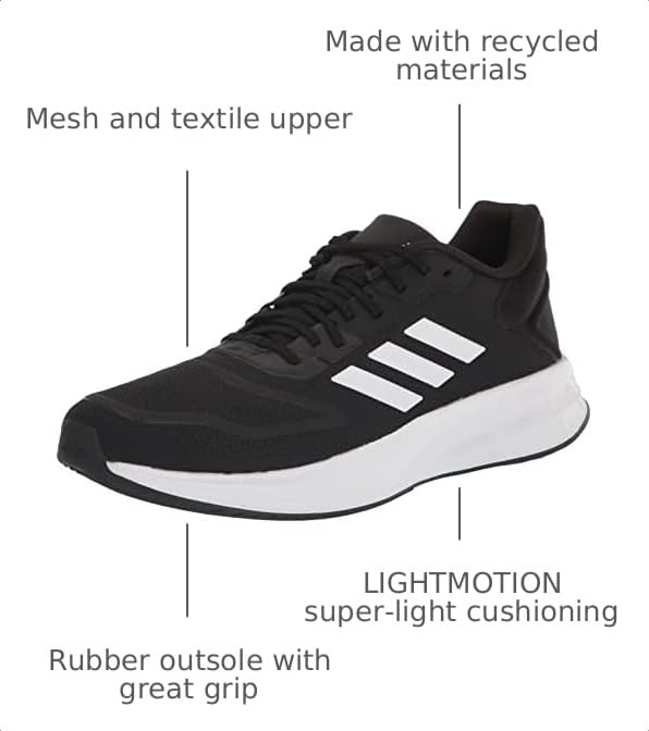 Image of adidas Adult Duramo SL 2.0 Core Black /White /Core Black 9
