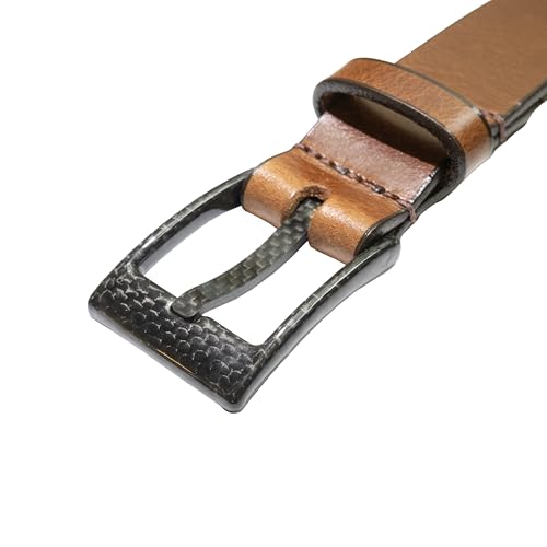 The Classified - Solid Leather Belt with Carbon Fiber Buckle | USA Made, Non Metal TSA Friendly, Certified Nickel Free3