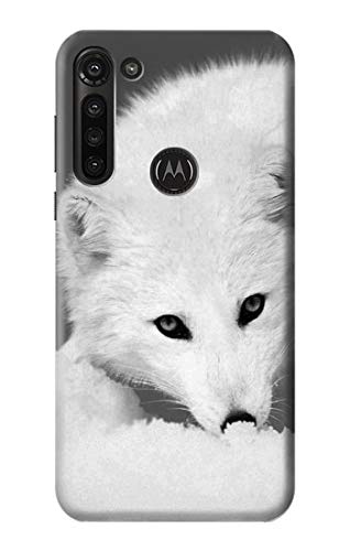 Coque Motorola Moto G8 Power finition premium motif animalier Renard Blanc de haute qualité