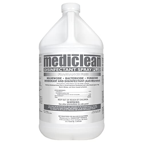 ProRestore Mediclean Disinfectant Spray Plus Fragrance Free, Professional Broad Spectrum Disinfectant for Mold, Mildew, Kills Organisms That Cause Odor, 1-Gal